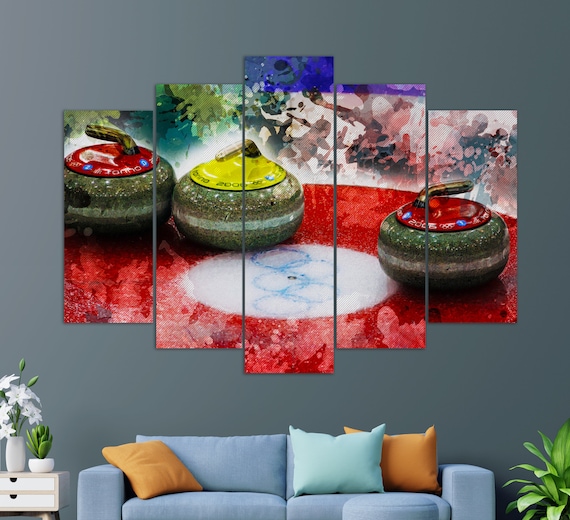 Curling Print, Abstract Curling Wall Art