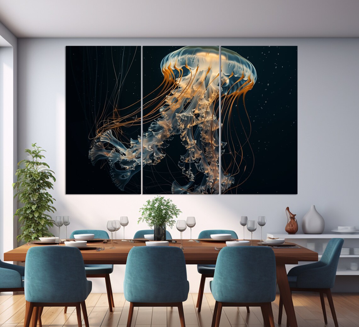 Abstract Jellyfish Underwater Art Print - Image 2