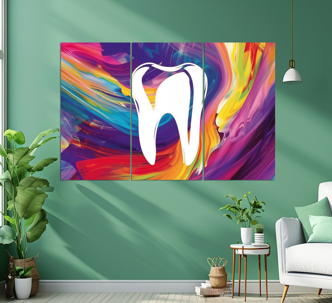 Dentistry Abstract Tooth Art Print, Dental Office Decor - Image 3