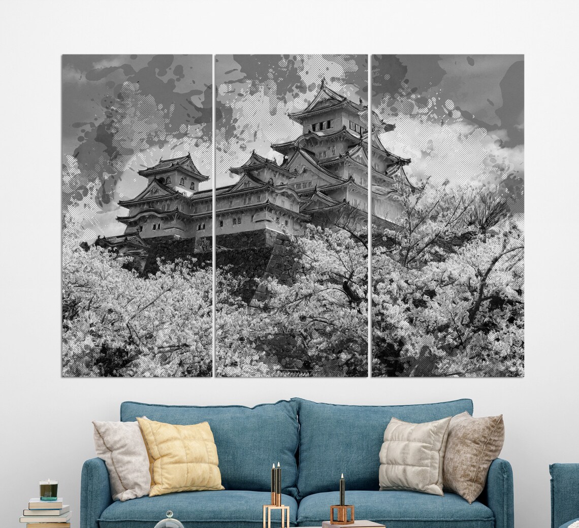 Himeji Castle Japanese Art Print, Japan Landmark - Image 2
