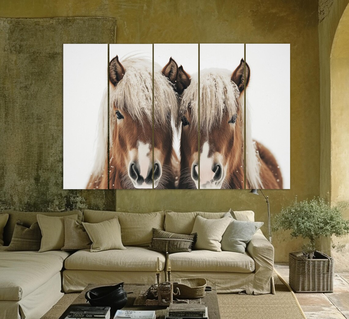 Icelandic Horses Poster Print, Horse Painting - Image 2