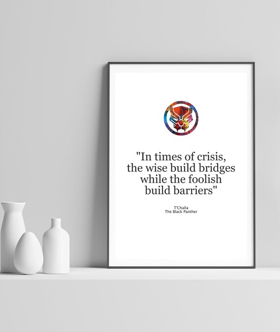 In Time Of Crisis Quote Print Inspirational Wall Art Motivational Unframed Poster Minimalist Abstract Home Decor