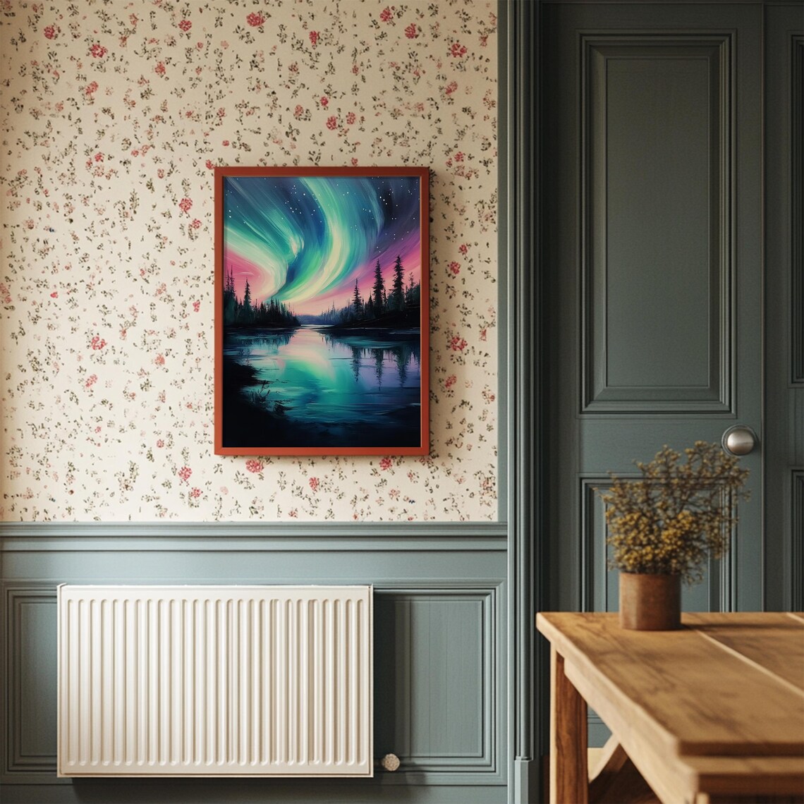 Northern Lights Art Print, Celestial Nature Scene - Image 2