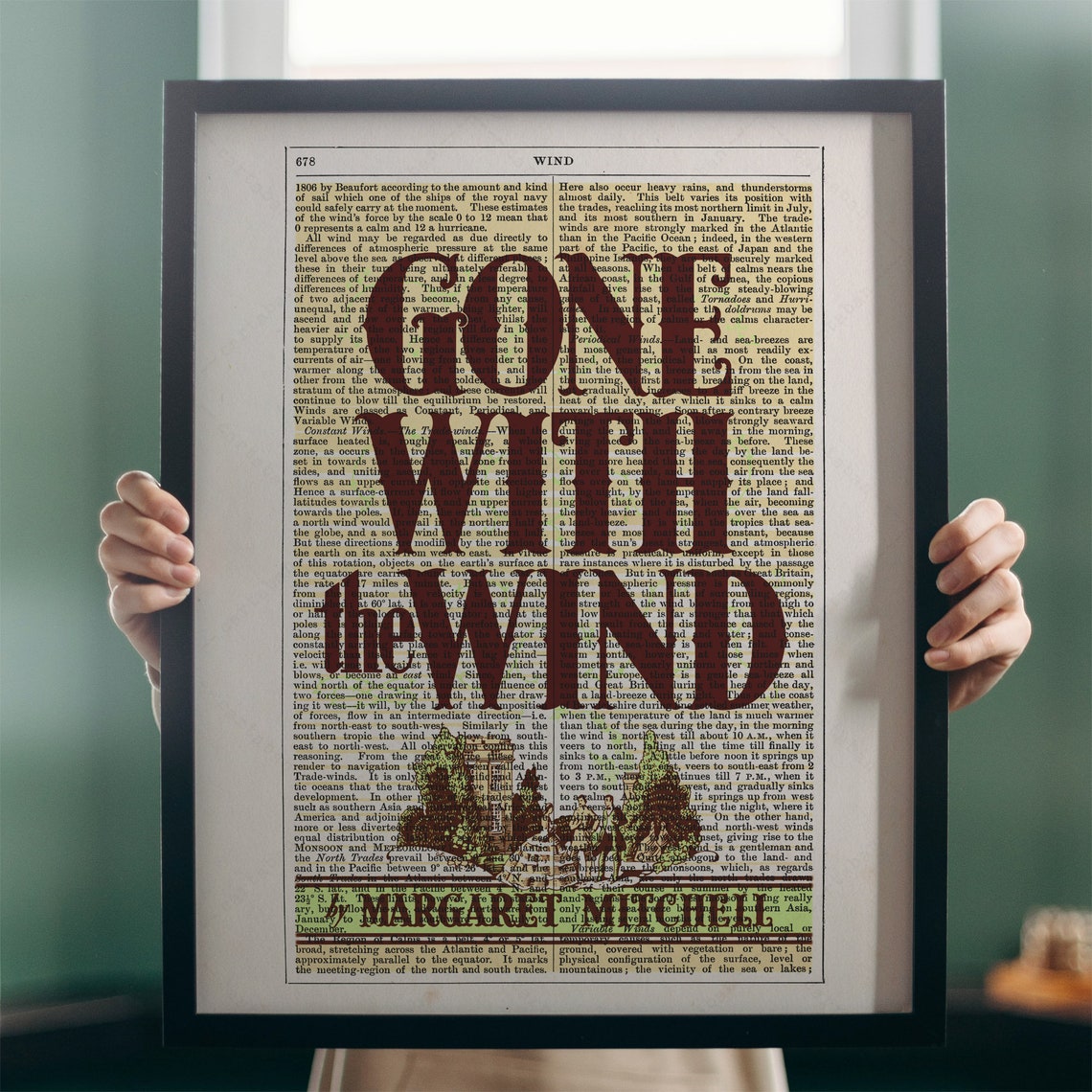 Margaret Mitchell Gone With The Wind Vintage Dictionary Page Art Print - Image 4