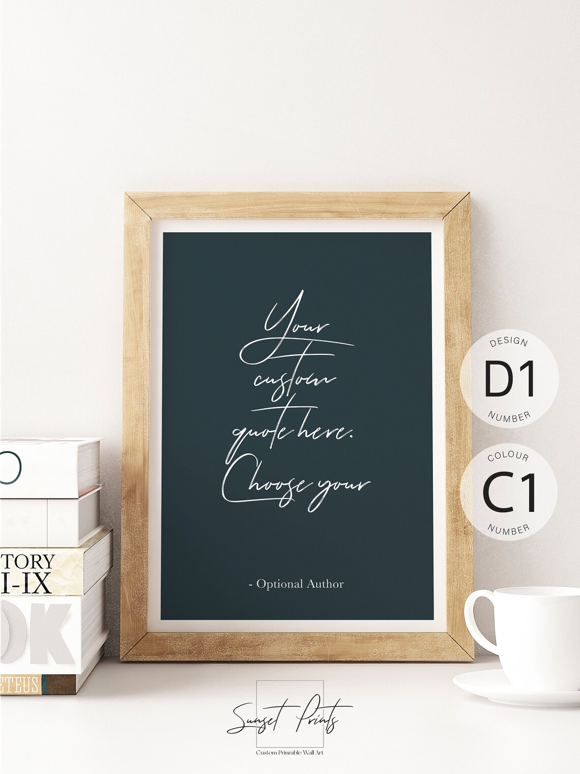 Customizable Favorite Quote Teal Poster Template With Your Own Text Design - Image 5
