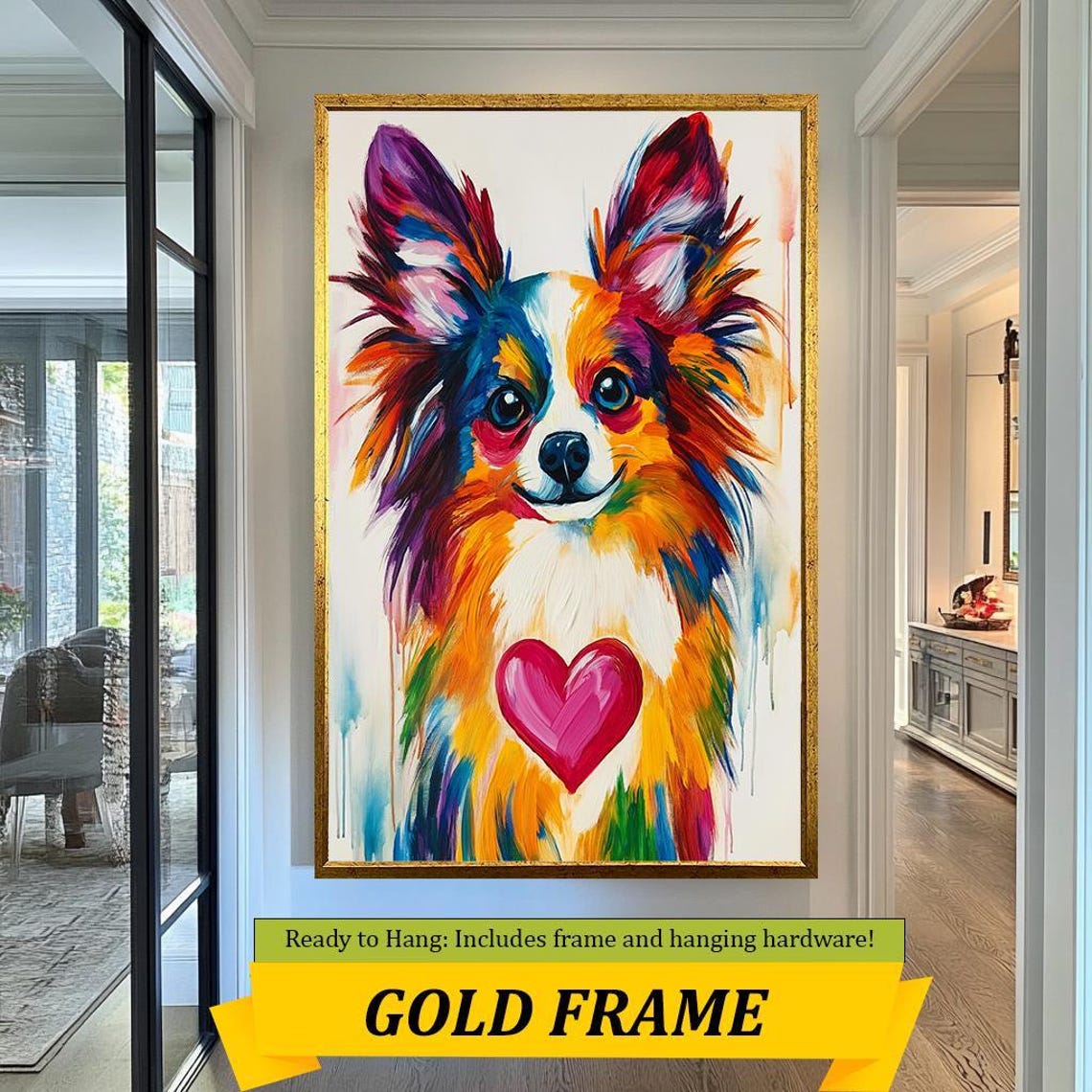 Colorful Small Dog Pink Heart Pop Art Abstract Pet Portrait Poster - Image 5