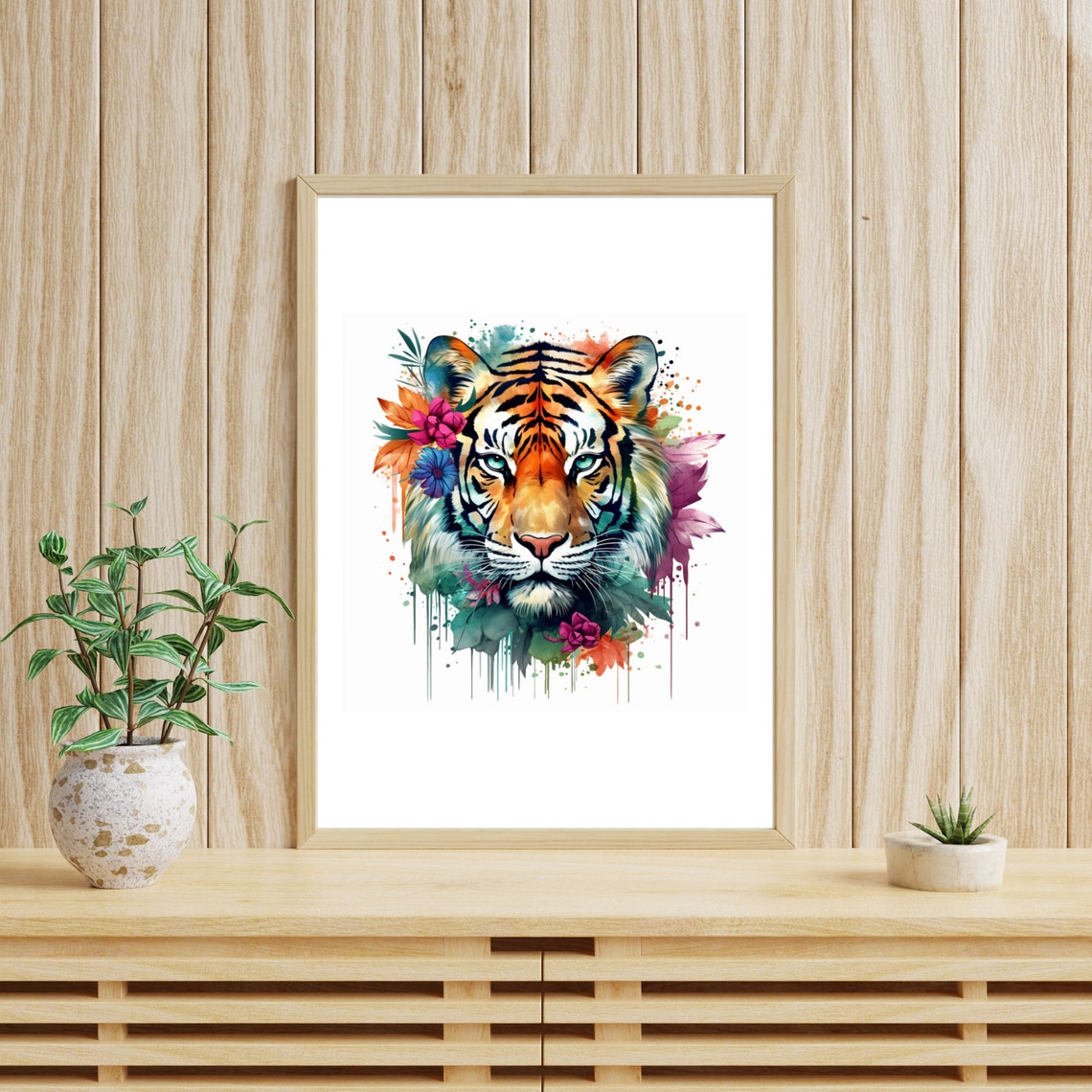 Tiger Watercolor Painting, Animal Art Print - Image 4