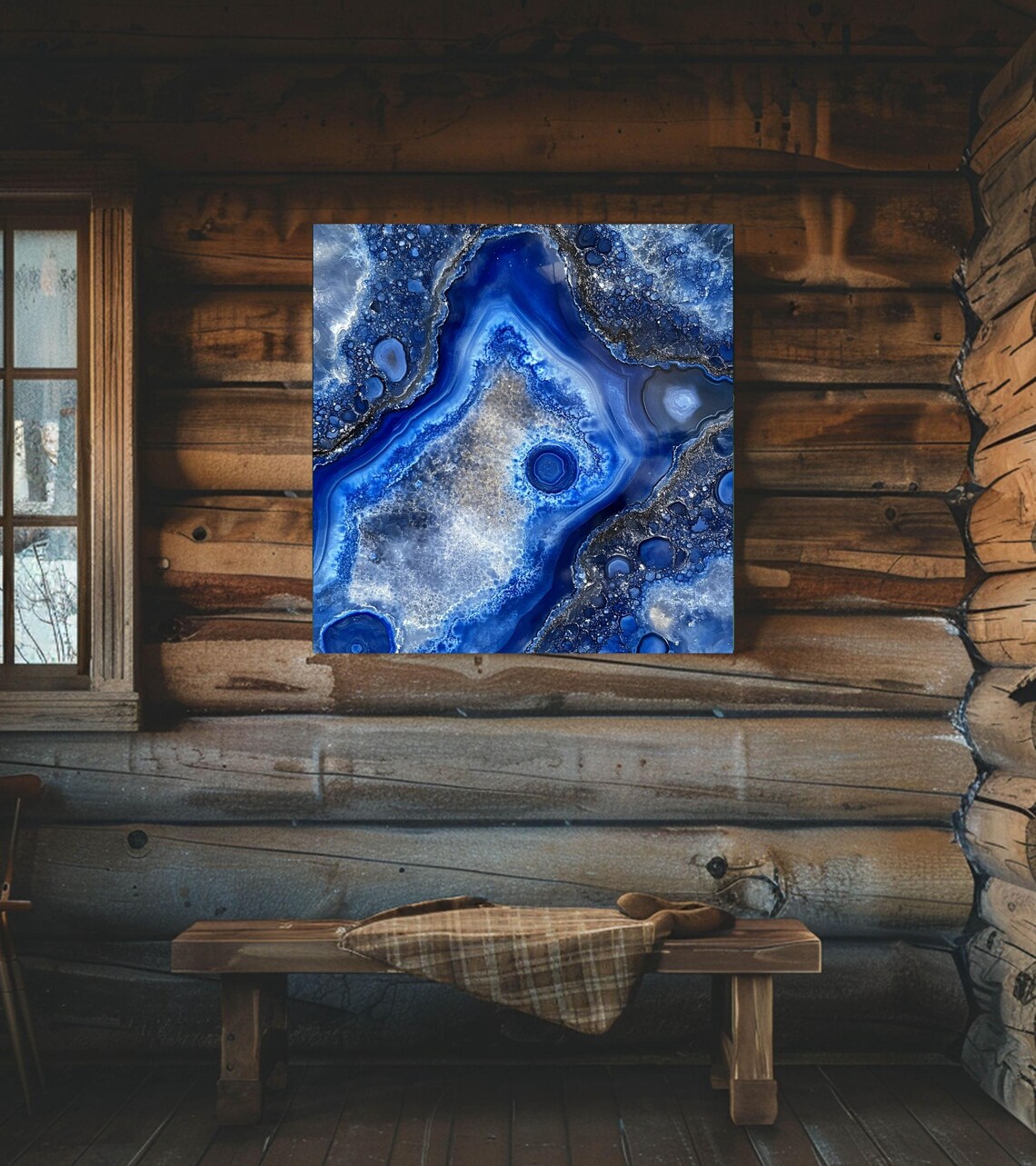 Geode Wall Art, Modern Crystal Decor - Image 4