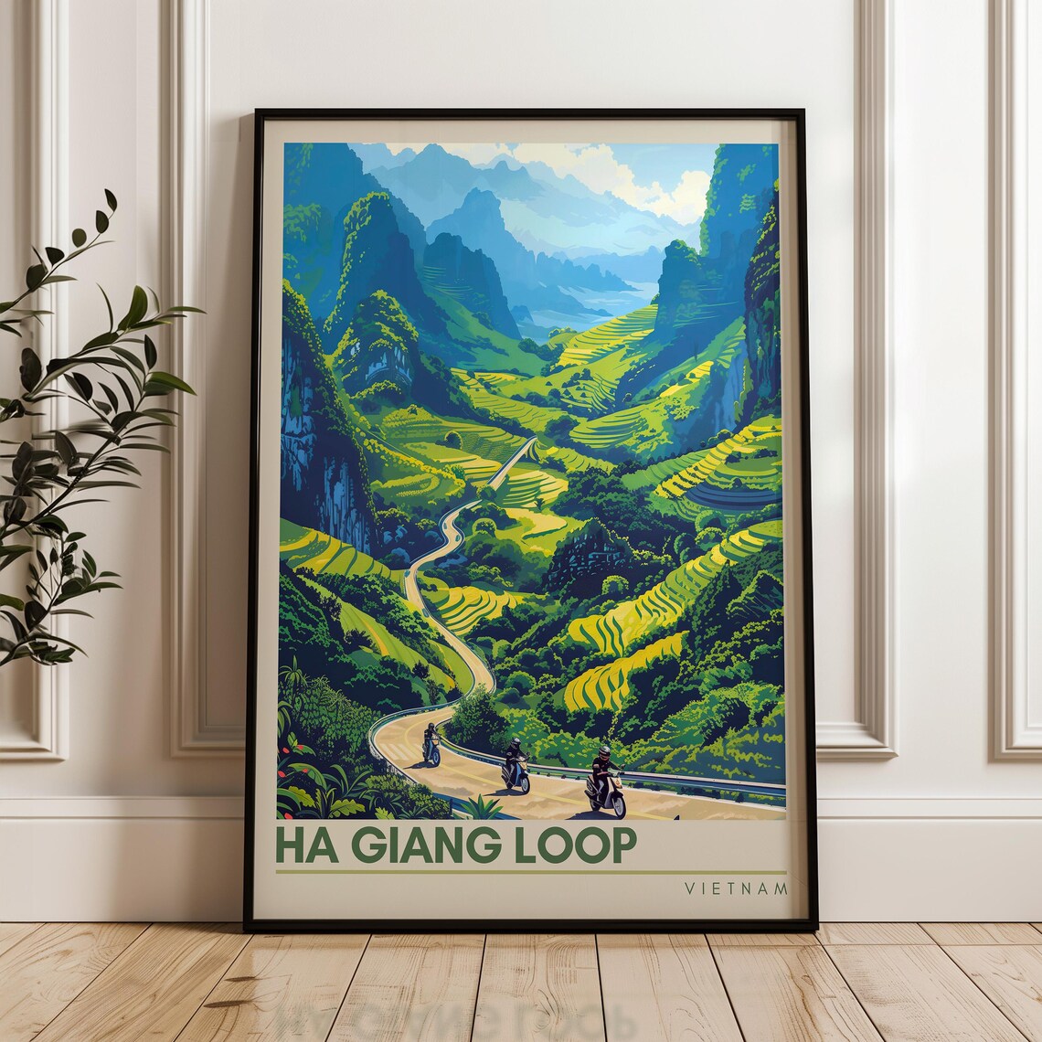 Ha Giang Loop Illustration Home Office Art Print