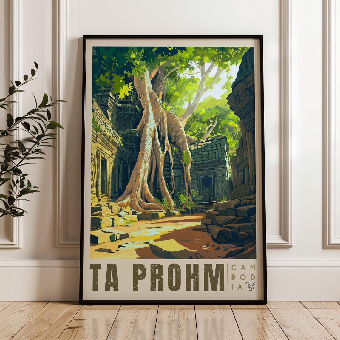Ta Prohm Temple - Cambodia Travel Poster