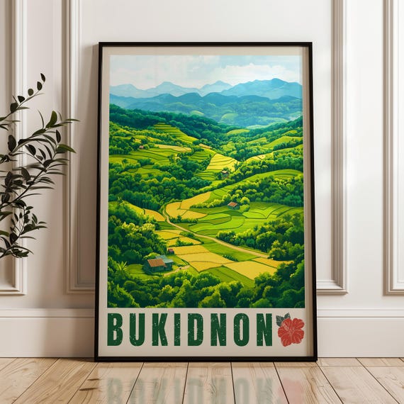 Bukidnon, Philippines - Tropical Travel Poster