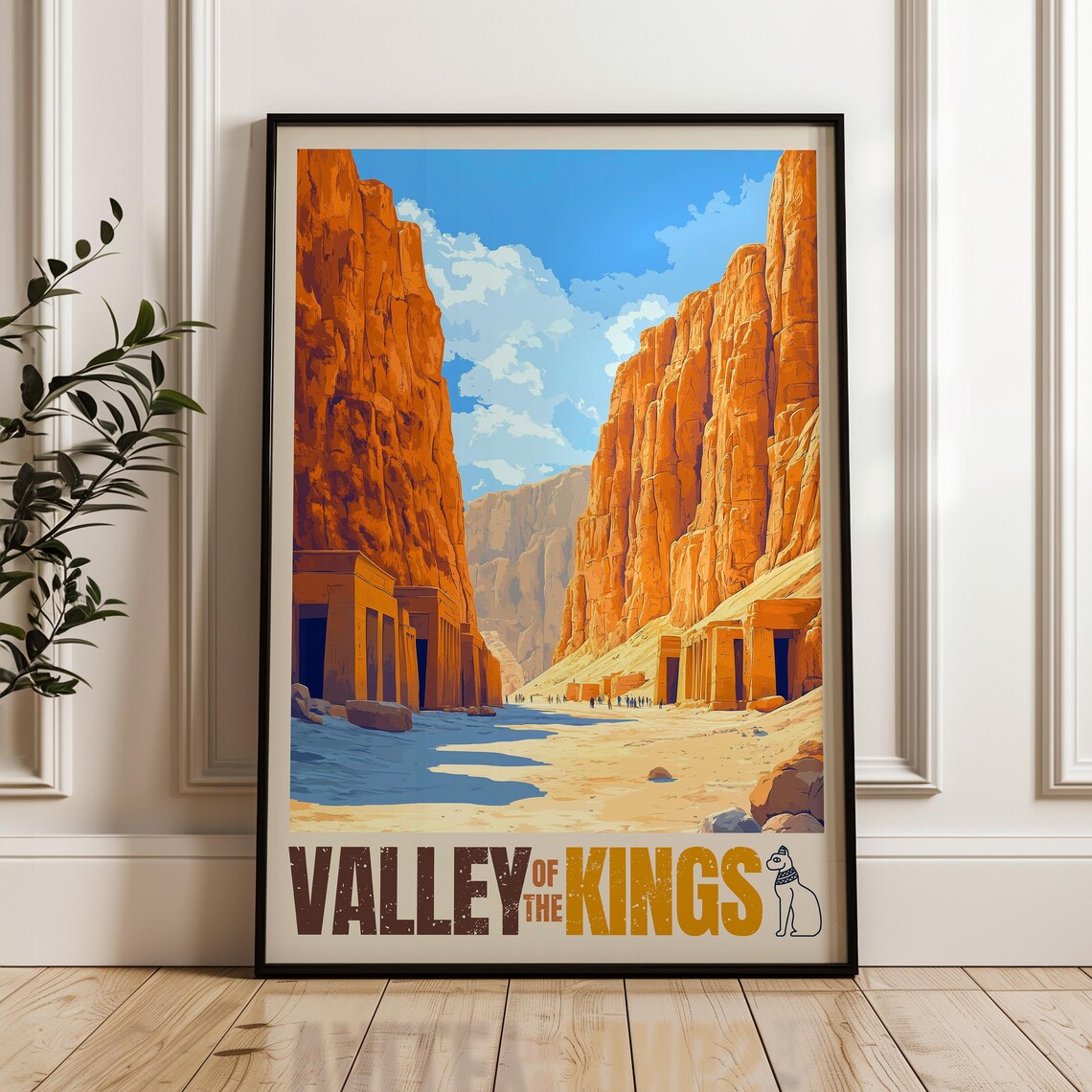 Valley of the Kings Egypt Retro Edition Cliffs Travel Poster