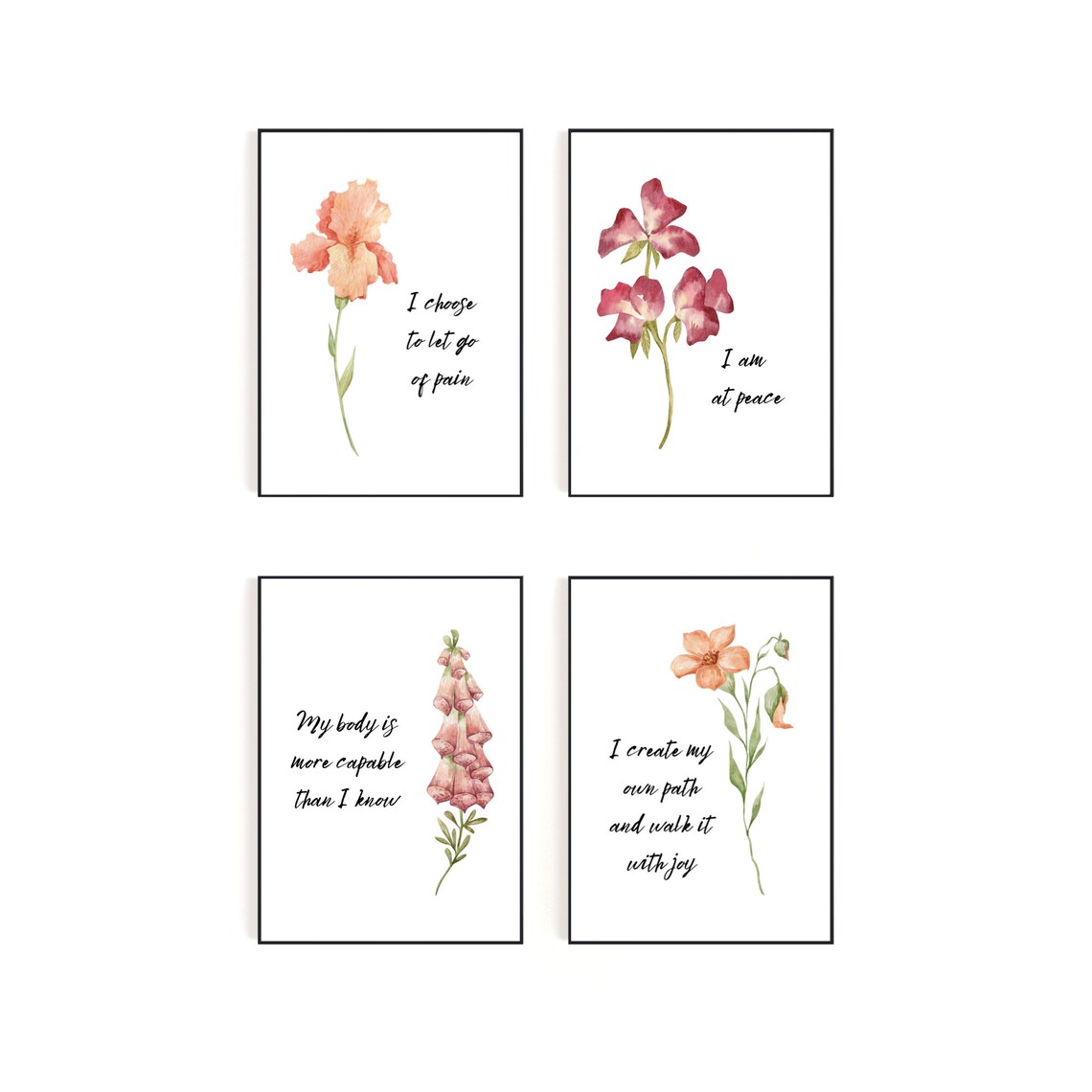 Wildflowers With Motivational Sayings, Watercolor Designs - Image 4