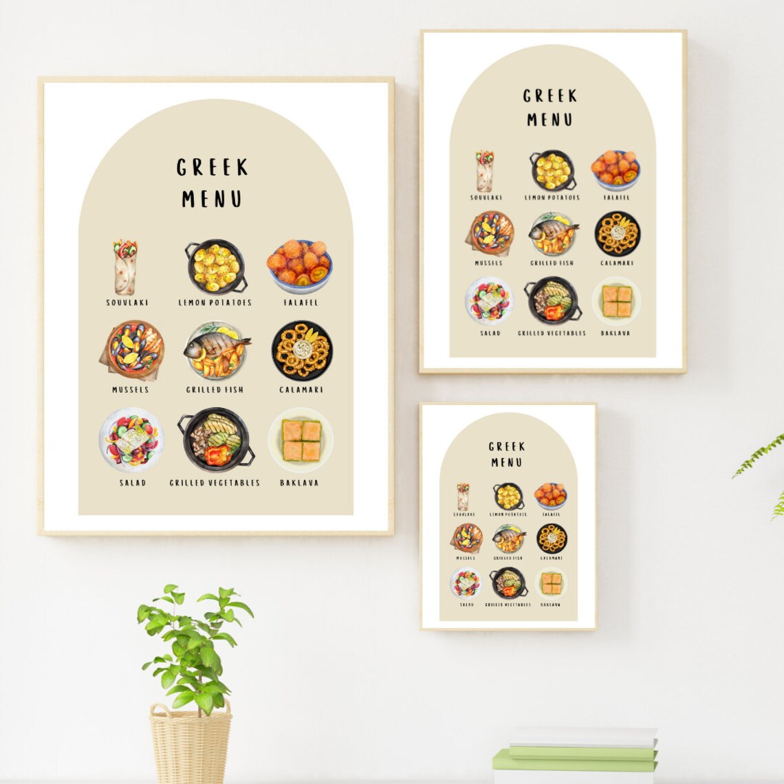 Greek Menu Pretend Play Poster for Kids Play Kitchen and Restaurant - Image 4