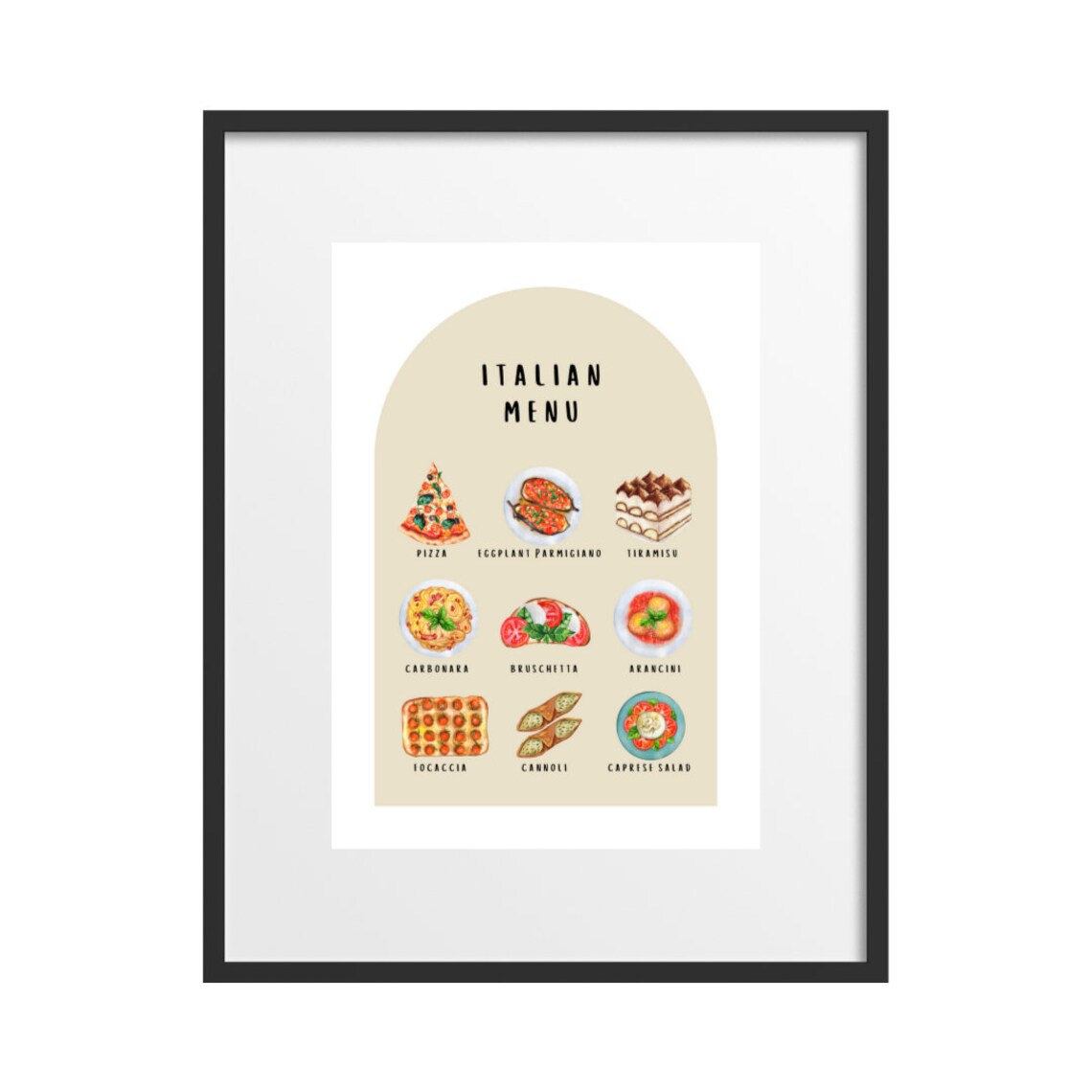 Italian Menu Pretend Play Poster for Kids Play Kitchen and Restaurant - Image 2