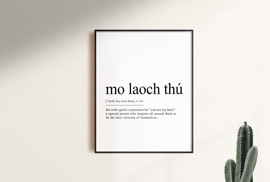 My Hero Irish Person Definition Art Print - Image 2