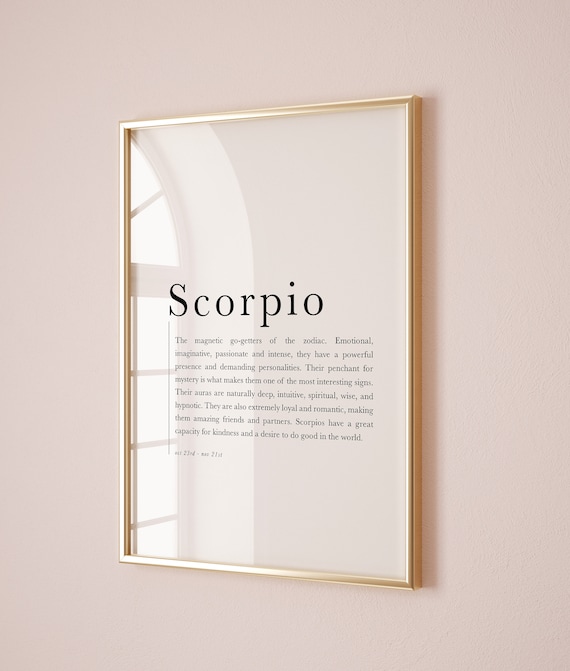 Scorpio Zodiac Art Print, Astrology Gift Poster