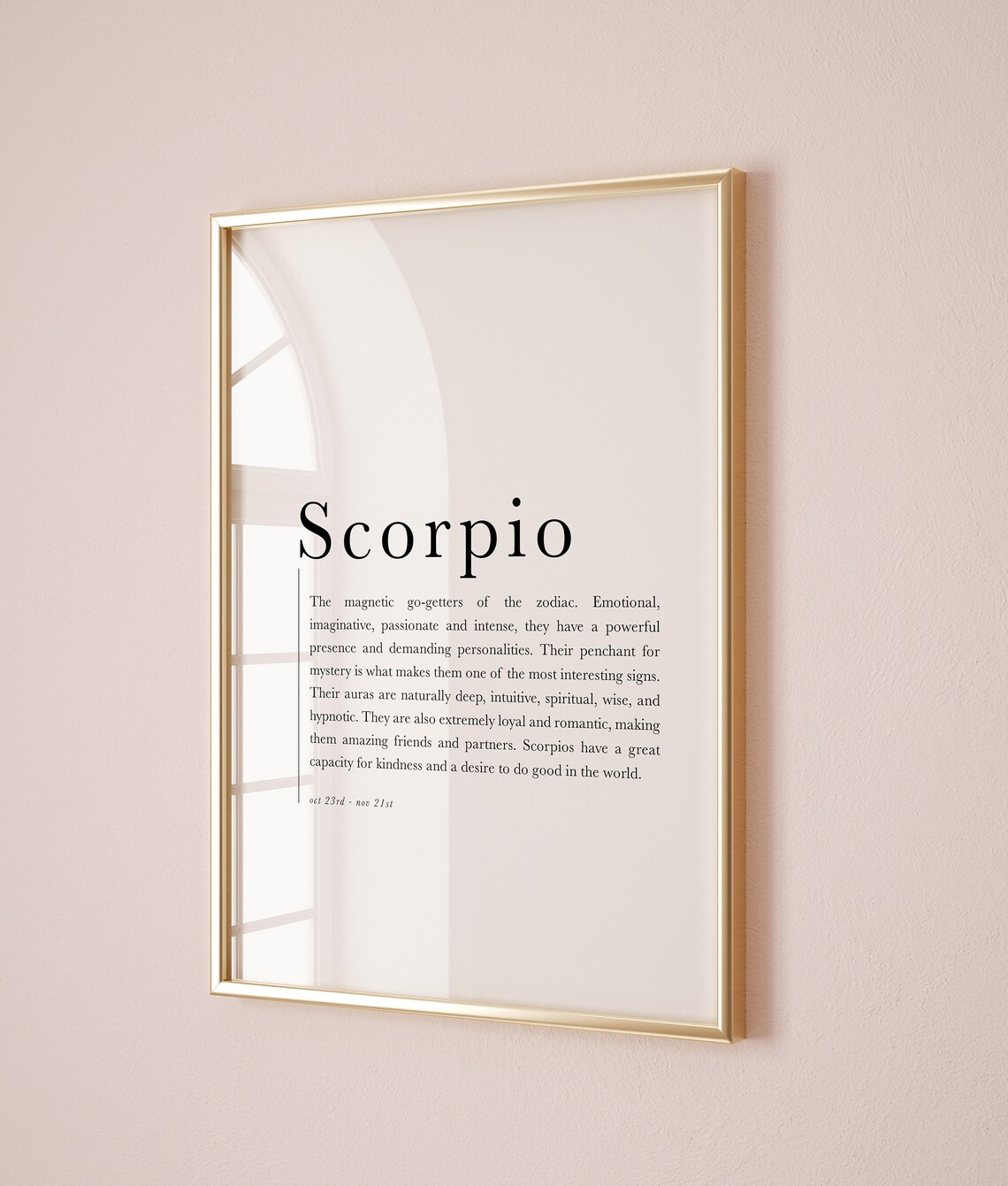 Scorpio Zodiac Art Print, Astrology Gift Poster