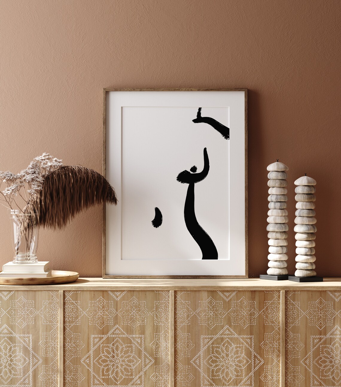 Abstract Black Line Woman Minimalist Figure Art Gallery Poster - Image 2