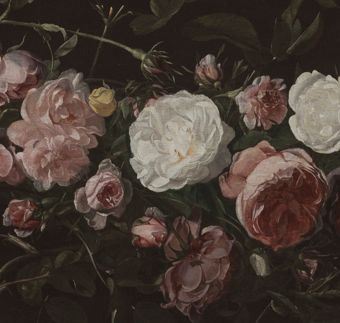 Dark Academia Moody Floral Art Print, Vintage Cottagecore - Image 2