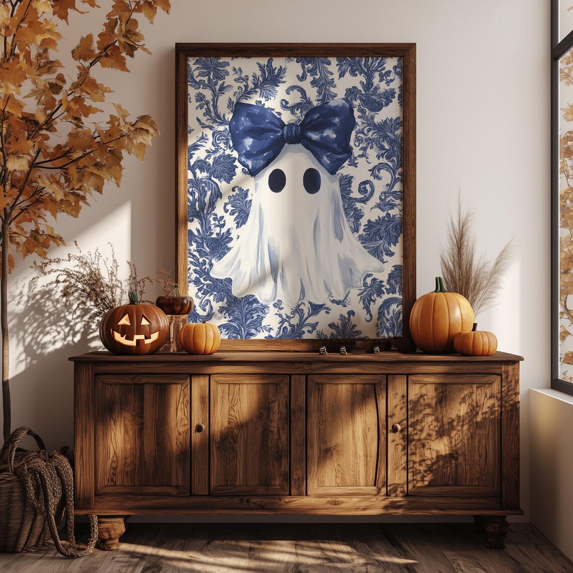 Ghost Halloween Chinoiserie Coquette Art Print - Image 2