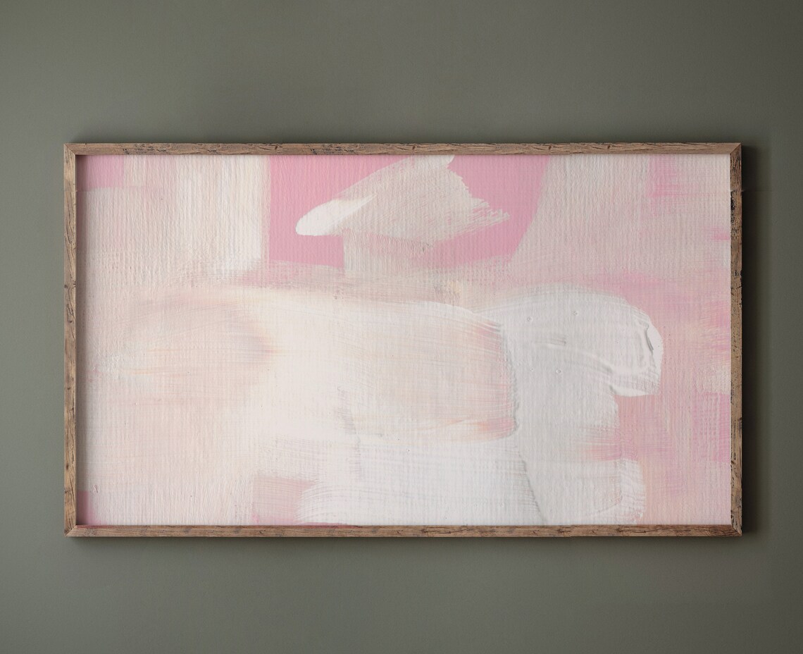 Modern Neutral Abstract Art Print, Blush Pink - Image 2