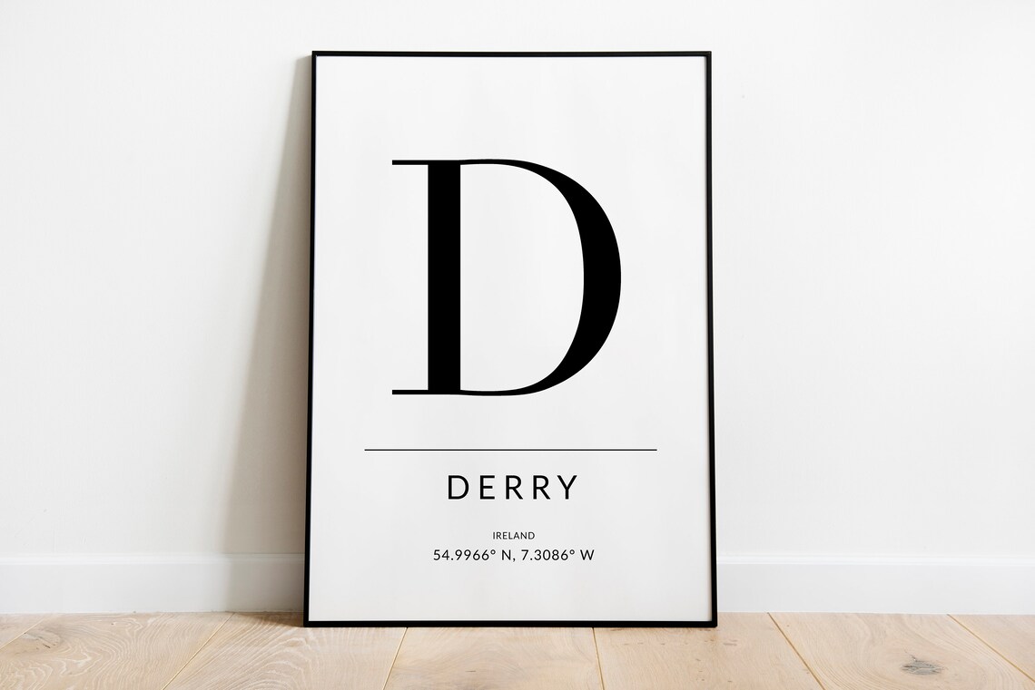 Co. Derry Poster, Irish Travel Wall Decor - Image 2