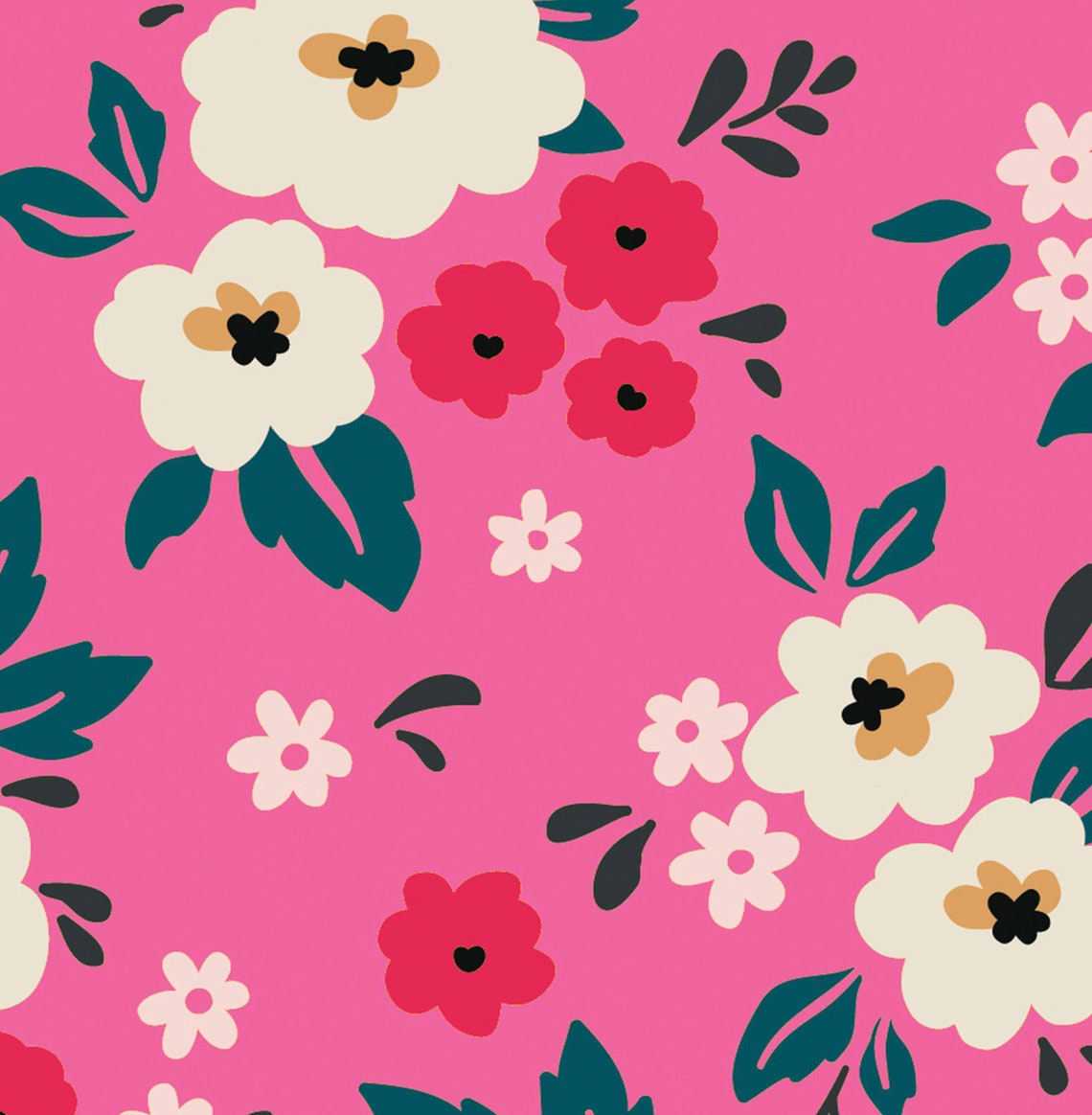 Sydney Flower Market Pink Floral Retro Botanical Wall Poster - Image 2