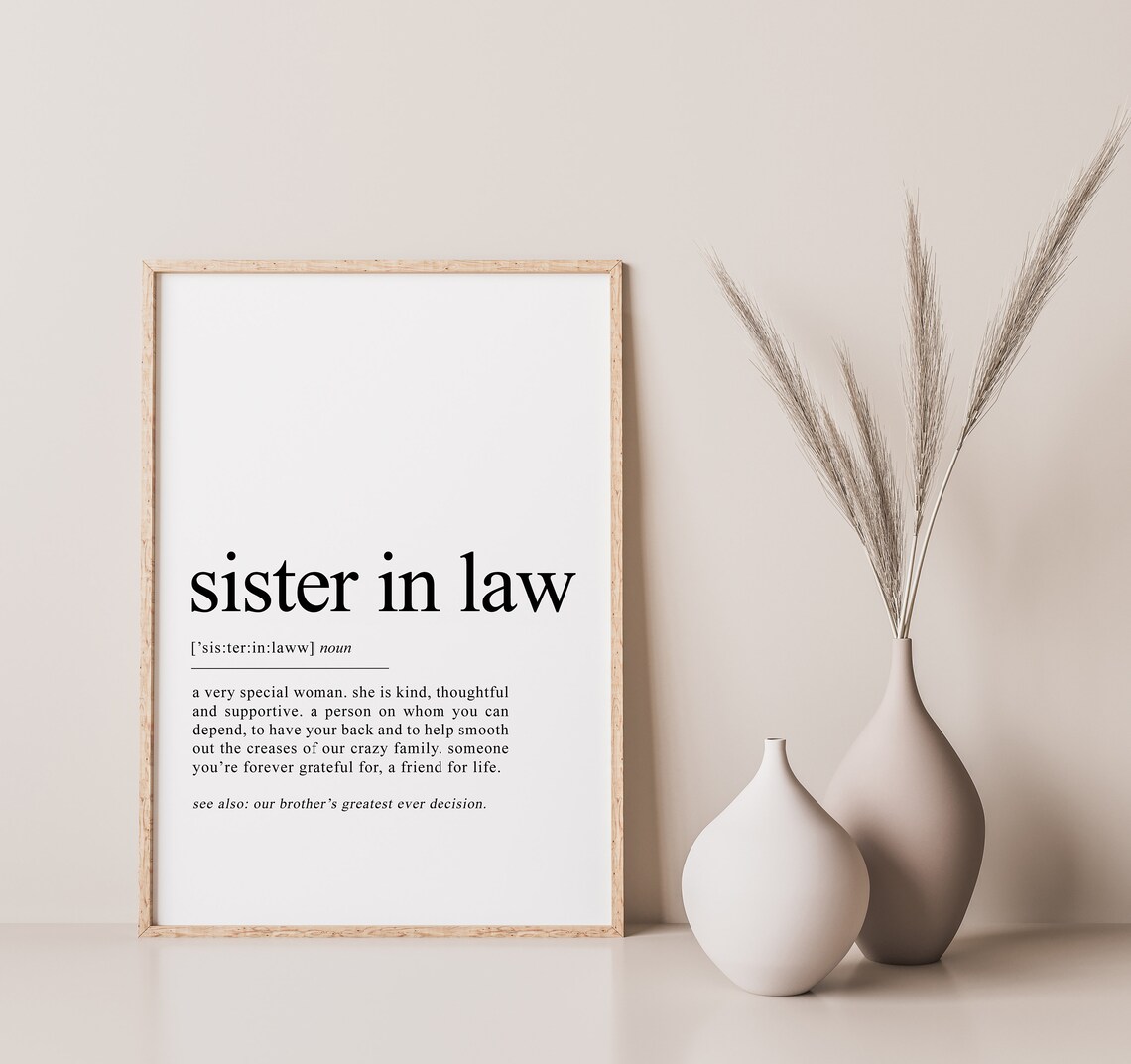 Personalised Sister In Law Christmas Gift Art Print - Image 2