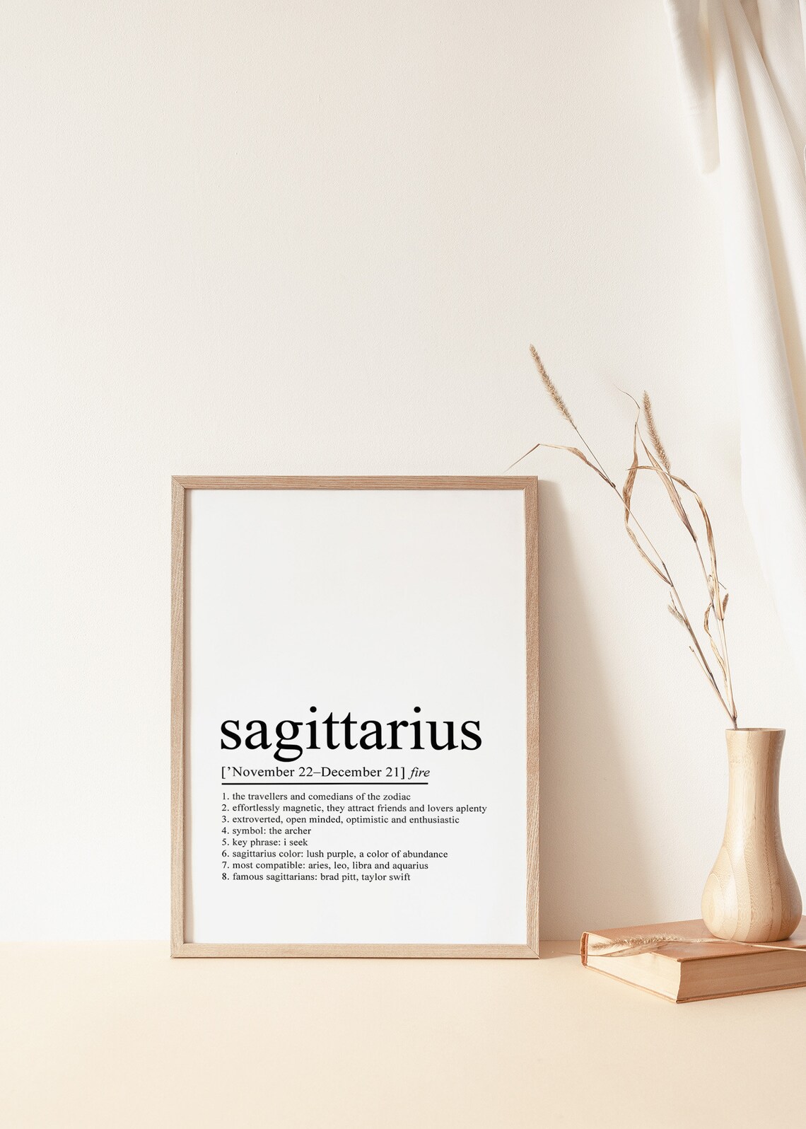 Sagittarius Definition Print, Zodiac Wall Art - Image 2