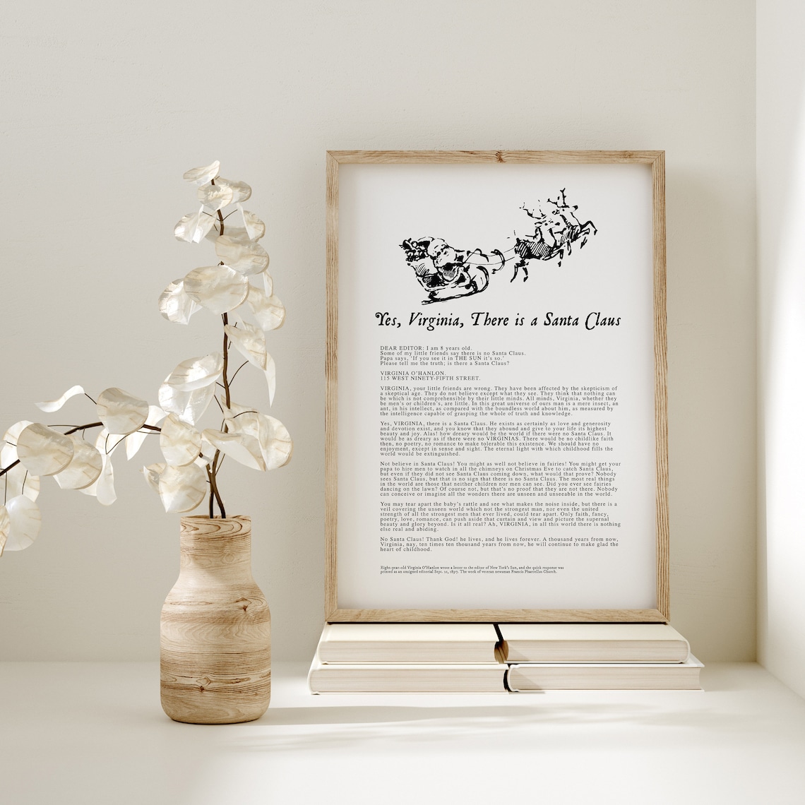 Yes Virginia There Is a Santa Claus Poem Print - Image 2