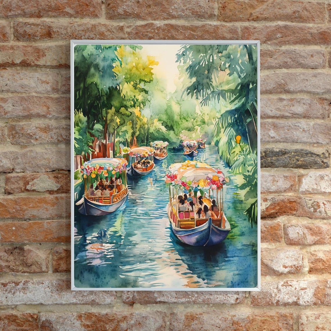 Xochimilco Floating Gardens Trajineras Boats Mexico Canal Poster - Image 6