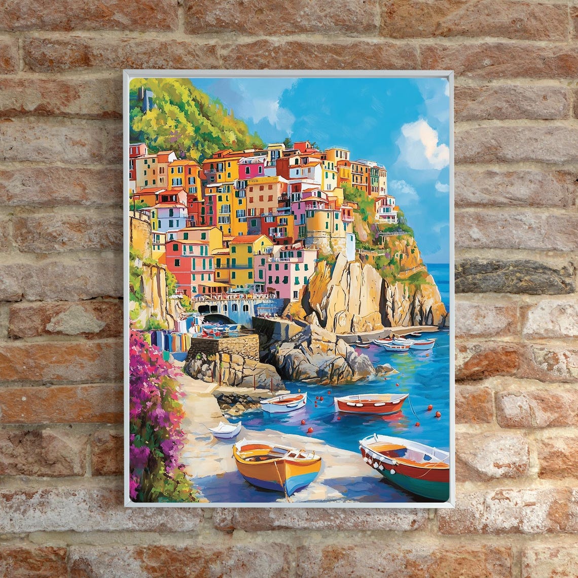 Cinque Terre Colorful Cliffside Fishing Village Harbor Poster - Image 6