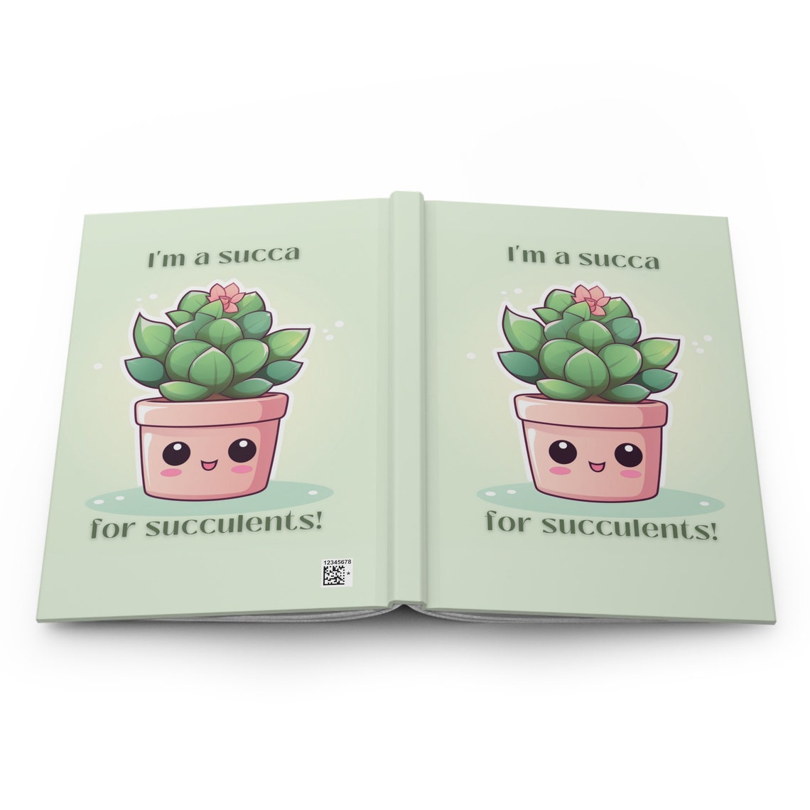 I'm a Succa for Succulents Funny Kawaii Plant Pun Lovers Wall Art - Image 2
