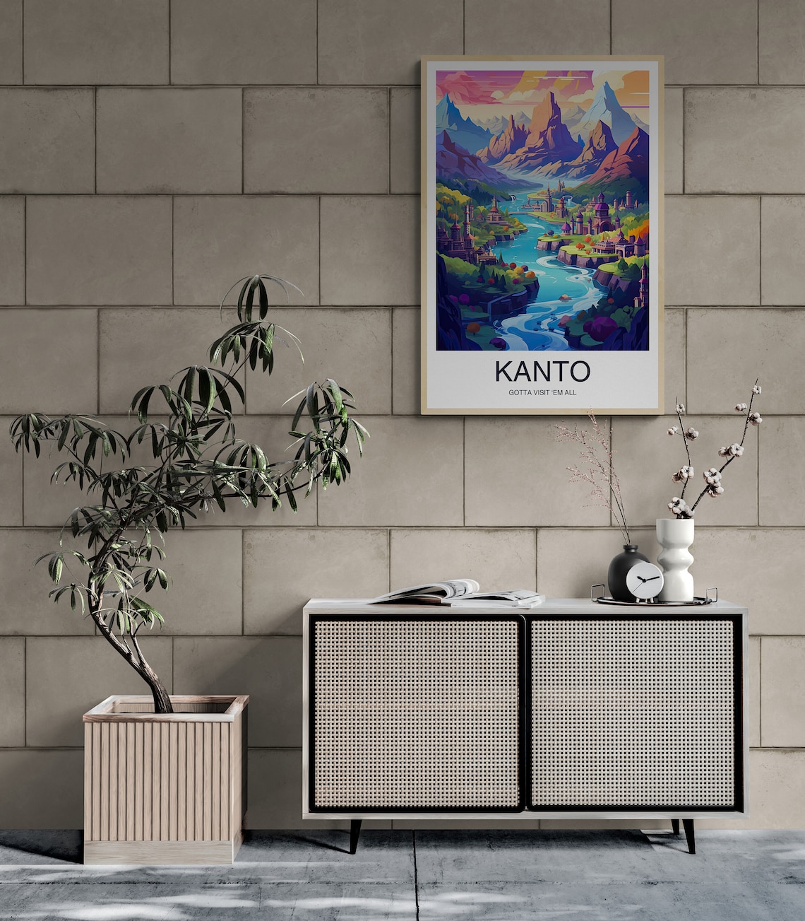Kanto Space Art Travel Poster, Celestial Decor - Image 2