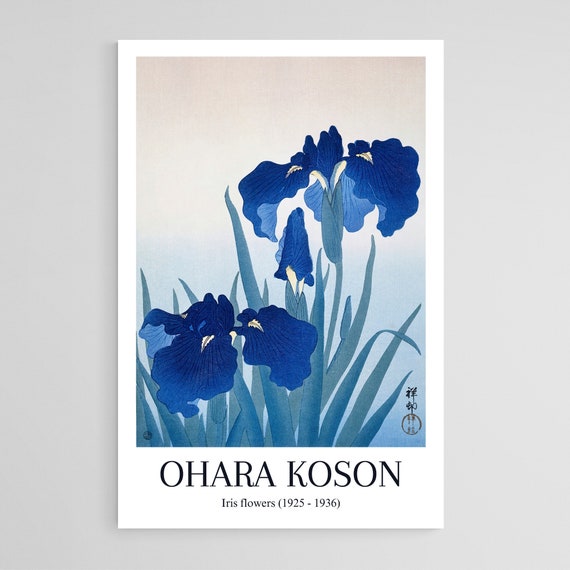Koson Museum Poster Iris Flowers Art Artwork Gift Poster Print Wall Art Home Dcor Printable Wall Art