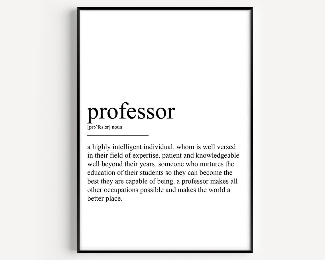 Professor Definition Art Print