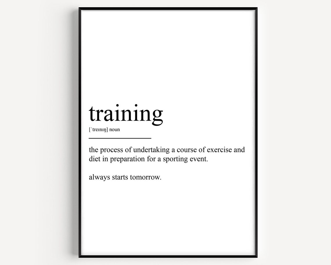 Training Definition Poster Print