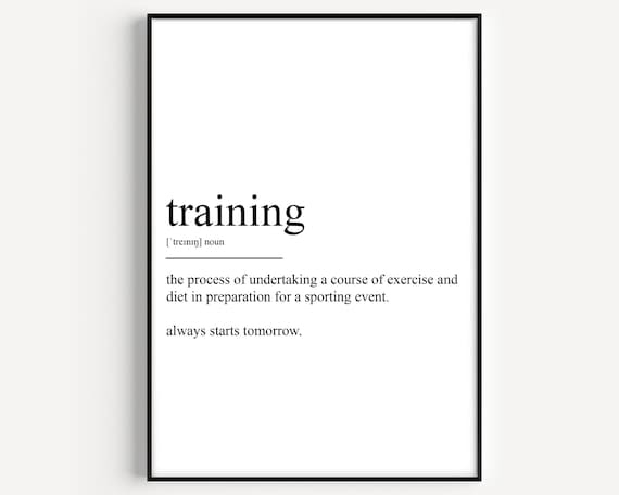 Training Definition Poster Print