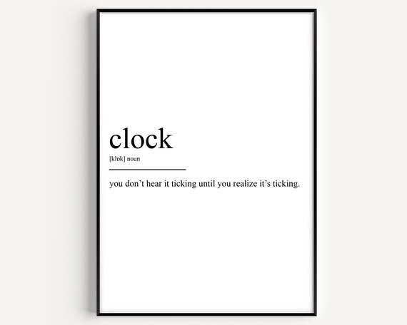 Clock Definition Art Print