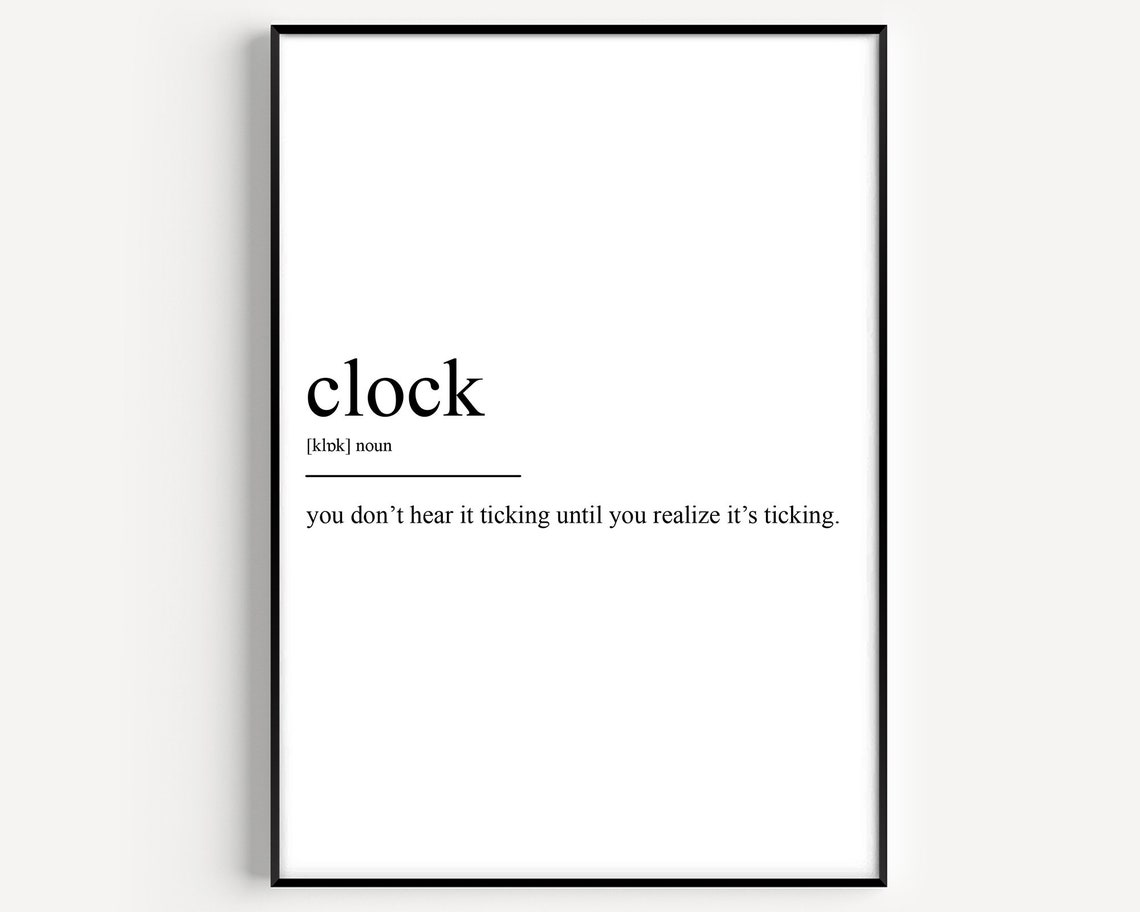 Clock Definition Art Print