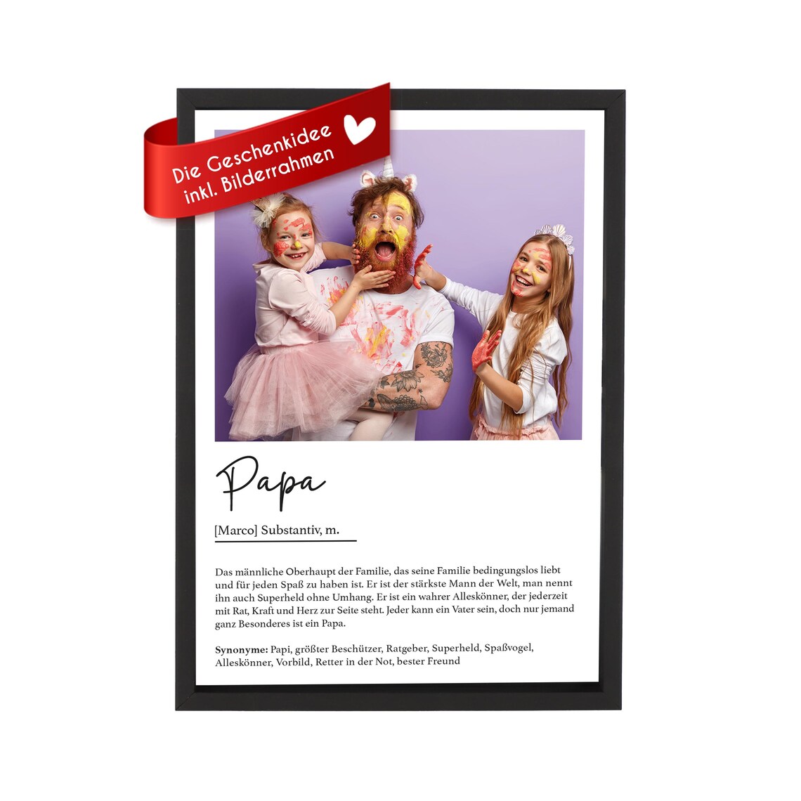 Dad Gift Personalized Poster, Father's Day Definition