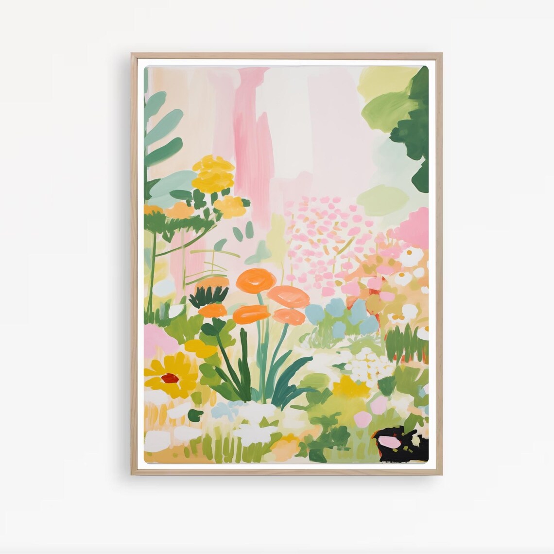 Bright Abstract Floral Garden Watercolor Colorful Bloom Art Poster - Image 4
