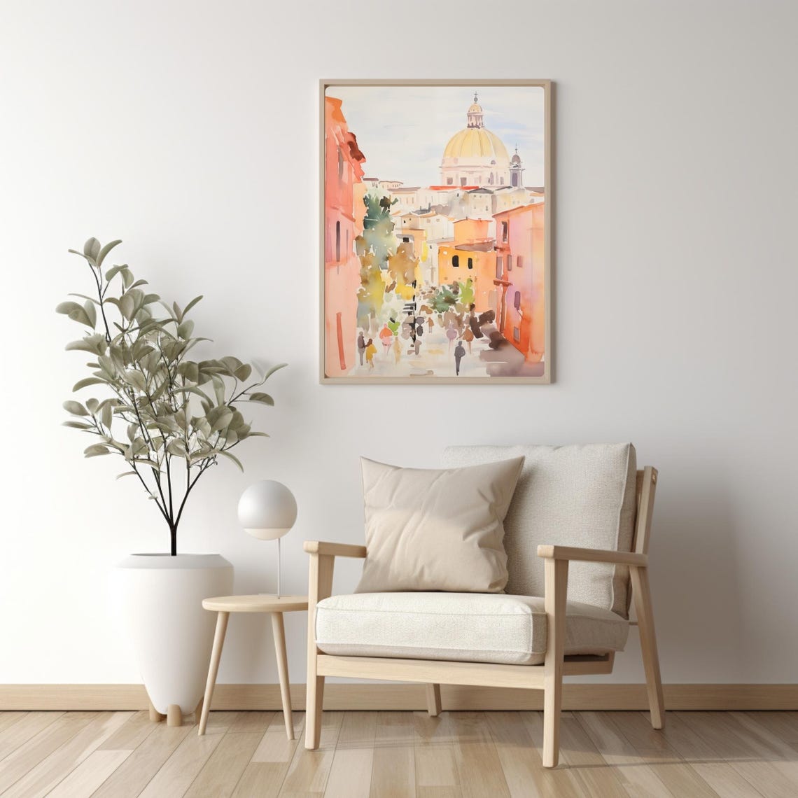 Rome Watercolor Painting Italy Travel Poster - Image 2