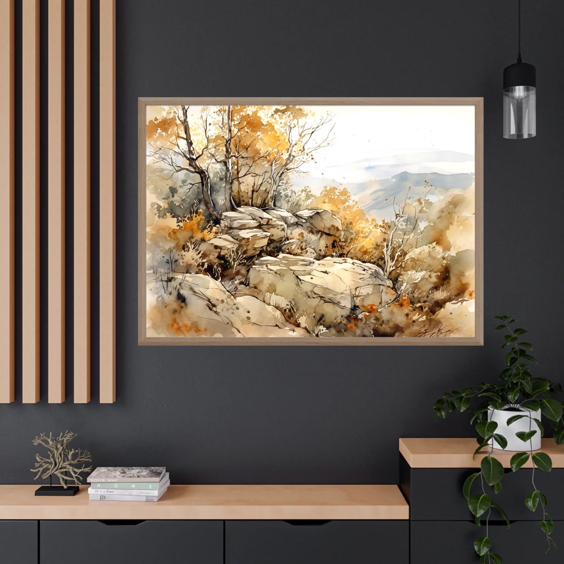 Shenandoah National Park Rocky Outcrop Golden Fall Foliage Poster - Image 4