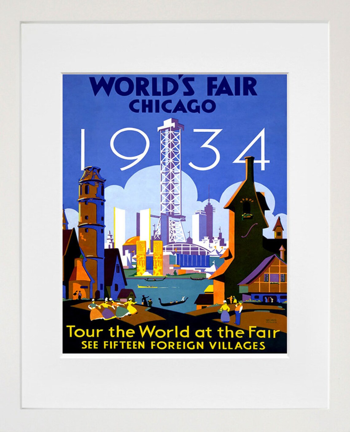 Chicago Vintage Worlds Fair Travel Poster Print - Image 2