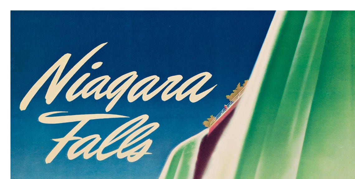 Niagara Falls New York Central System Vintage Travel Poster Art - Image 2