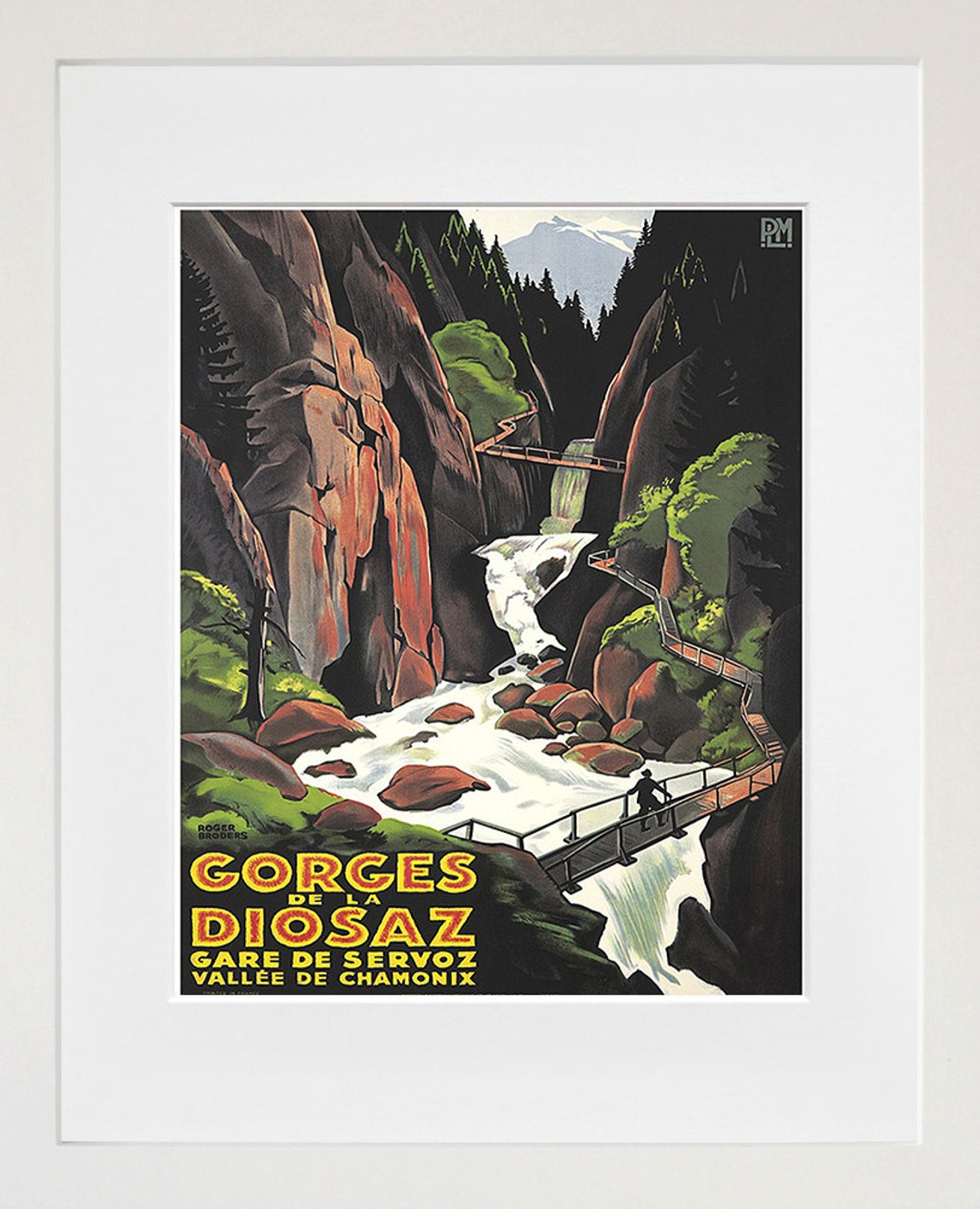 Gorges De La Diosaz Chamonix Vintage French Railway Travel Poster