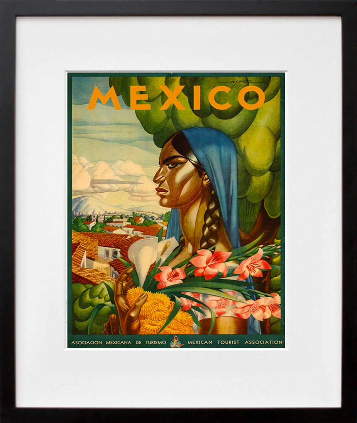 Mexico Travel Poster Print, Mexican Art Sign - Image 2