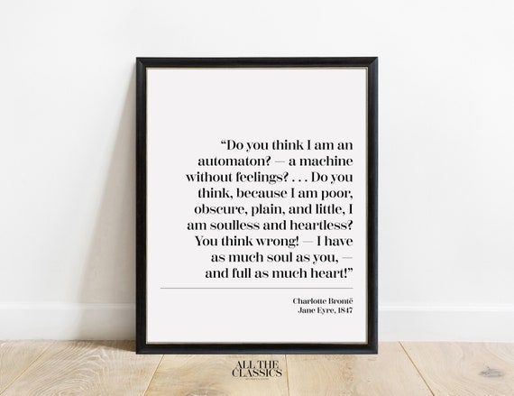 Charlotte Brontë Jane Eyre Minimalist Art Print